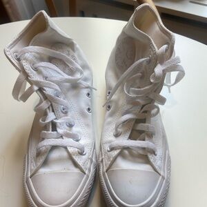 Converse high tops all white